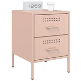Vidaxl nachtkastjes 2 st 36x39x50,5 cm staal roze
