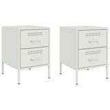 Vidaxl nachtkastjes 2 st 36x39x50,5 cm staal wit