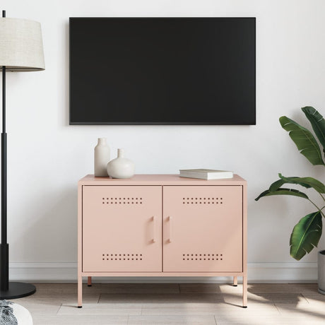 Vidaxl tv-meubel 68x39x50,5 cm staal roze