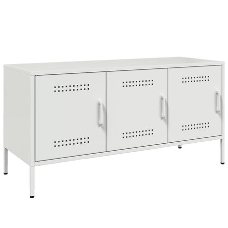 Vidaxl tv-meubel 100,5x39x50,5 cm staal wit