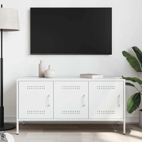 Vidaxl tv-meubel 100,5x39x50,5 cm staal wit