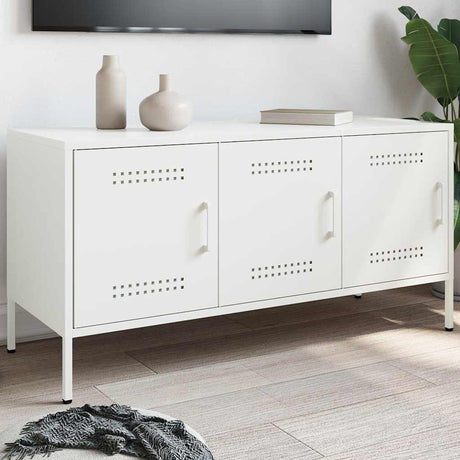 Vidaxl tv-meubel 100,5x39x50,5 cm staal wit