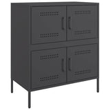 Vidaxl dressoir 68x39x79 cm staal zwart