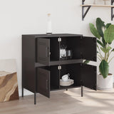 Vidaxl dressoir 68x39x79 cm staal zwart