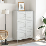 Vidaxl hoge kast 68x39x113 cm staal wit