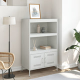 Vidaxl hoge kast 68x39x113 cm staal wit