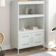 Vidaxl hoge kast 68x39x113 cm staal wit