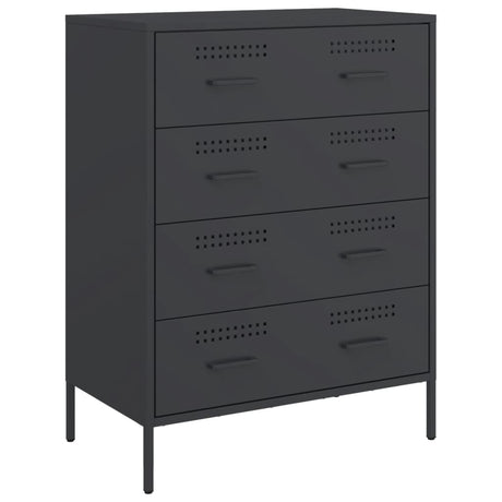 Vidaxl dressoir 68x39x89 cm staal zwart