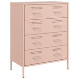 Vidaxl dressoir 68x39x89 cm staal roze