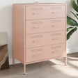 Vidaxl dressoir 68x39x89 cm staal roze