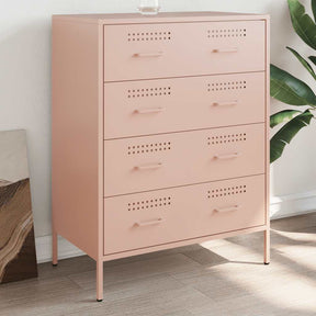 Vidaxl dressoir 68x39x89 cm staal roze