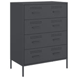 Vidaxl dressoir 68x39x89 cm staal antracietkleurig