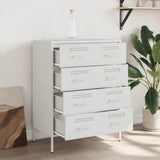 Vidaxl dressoir 68x39x89 cm staal wit
