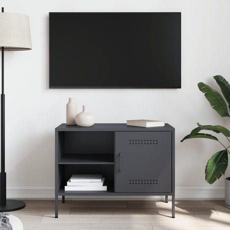 Vidaxl tv-meubel 68x39x50,5 cm staal antracietkleurig