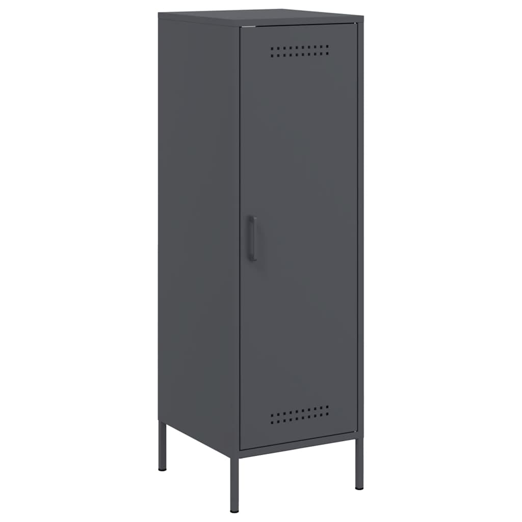 Vidaxl hoge kast 36x39x113 cm staal antracietkleurig