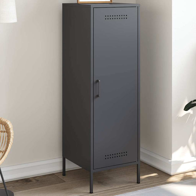 Vidaxl hoge kast 36x39x113 cm staal antracietkleurig
