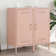 Vidaxl dressoirs 2 st 36x39x79 cm staal roze