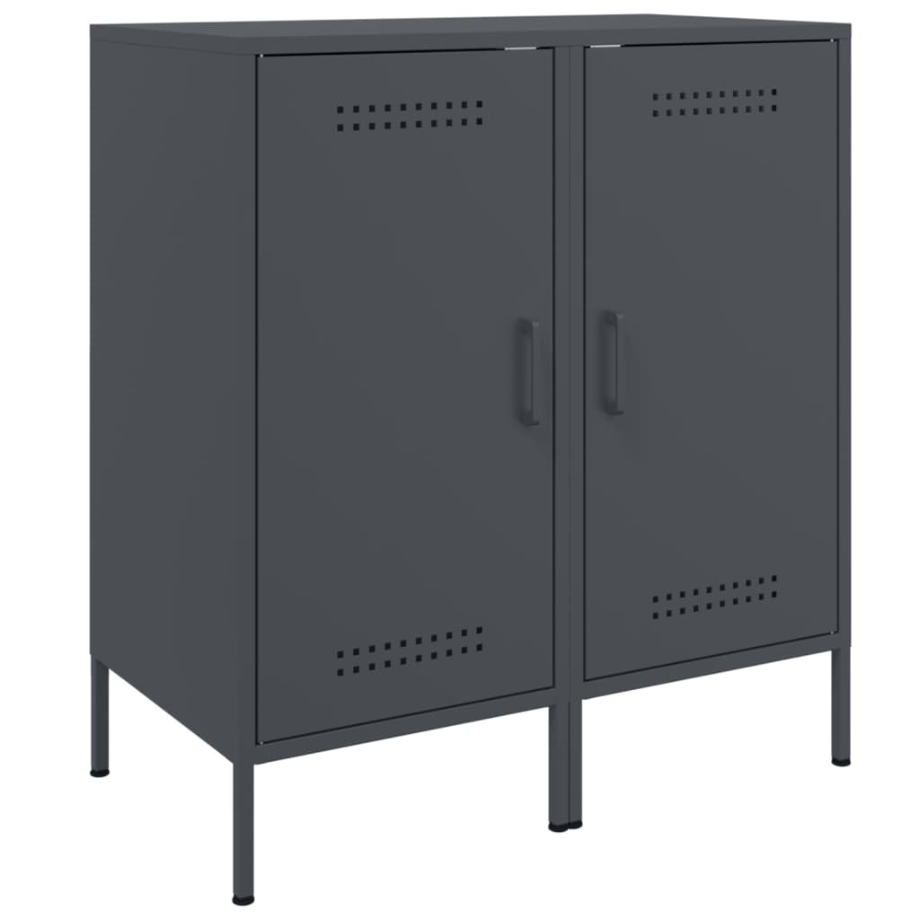 Vidaxl dressoirs 2 st 36x39x79 cm staal antracietkleurig