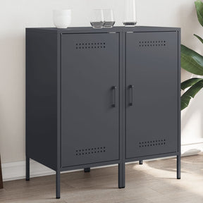 Vidaxl dressoirs 2 st 36x39x79 cm staal antracietkleurig