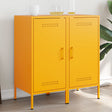 Vidaxl dressoirs 2 st 36x39x79 cm staal mosterdgeel