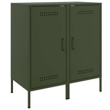 Vidaxl dressoirs 2 st 36x39x79 cm staal olijfgroen