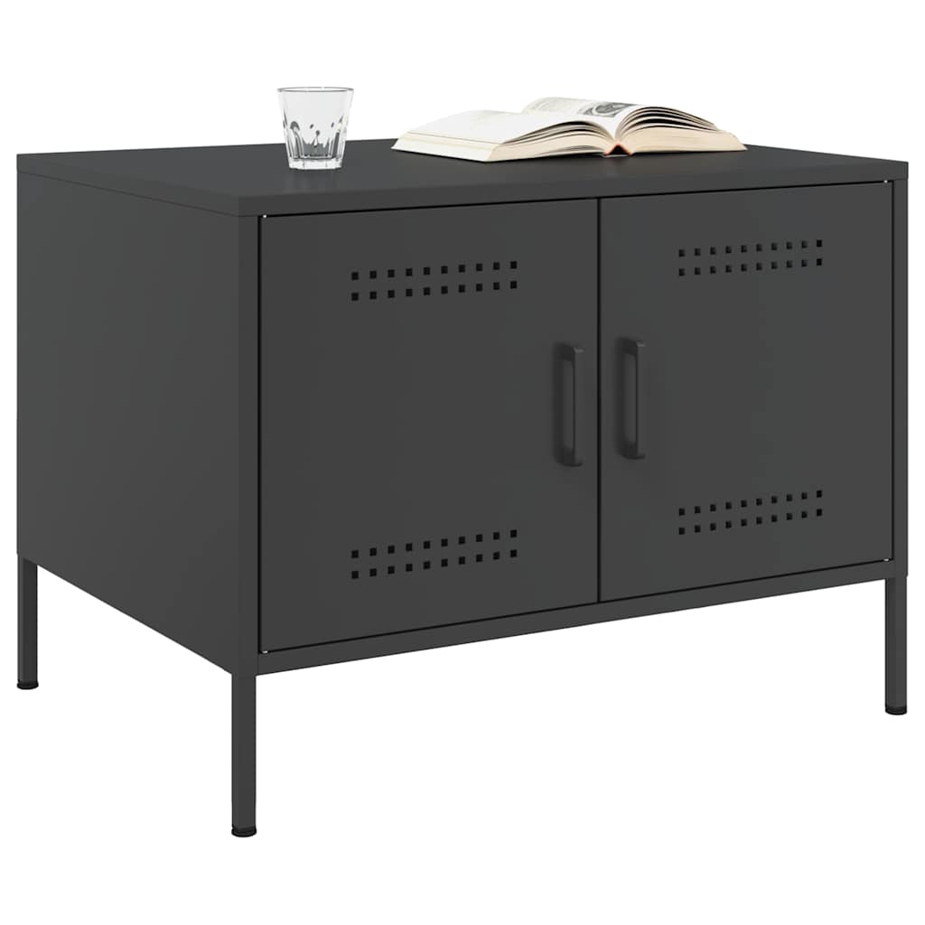 Vidaxl salontafel 68x50x50,5 cm staal zwart