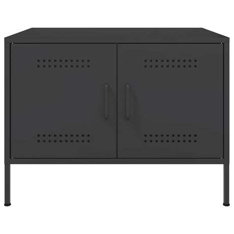 Vidaxl salontafel 68x50x50,5 cm staal zwart