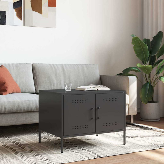 Vidaxl salontafel 68x50x50,5 cm staal zwart