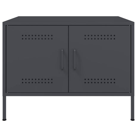 Vidaxl salontafel 68x50x50,5 cm staal antracietkleurig