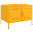 Vidaxl salontafel 68x50x50,5 cm staal mosterdgeel