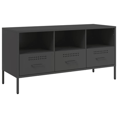 Vidaxl tv-meubel 100,5x39x50,5 cm staal zwart