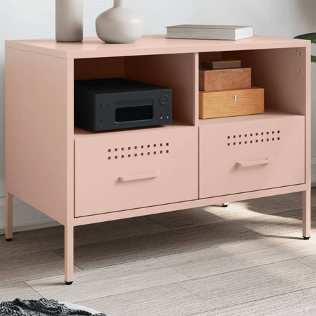 Vidaxl tv-meubel 68x39x50,5 cm staal roze