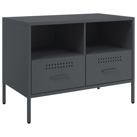 Vidaxl tv-meubel 68x39x50,5 cm staal antracietkleurig