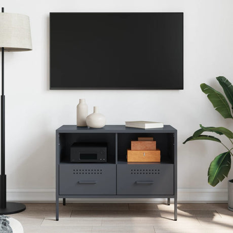Vidaxl tv-meubel 68x39x50,5 cm staal antracietkleurig
