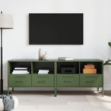 Vidaxl tv-meubelen 2 st 68x39x50,5 cm staal olijfgroen