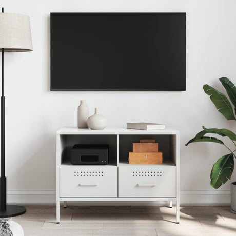 Vidaxl tv-meubel 68x39x50,5 cm staal wit