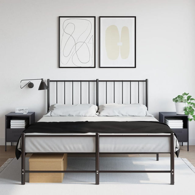 Vidaxl nachtkastjes 2 st 36x39x50,5 cm staal antracietkleurig