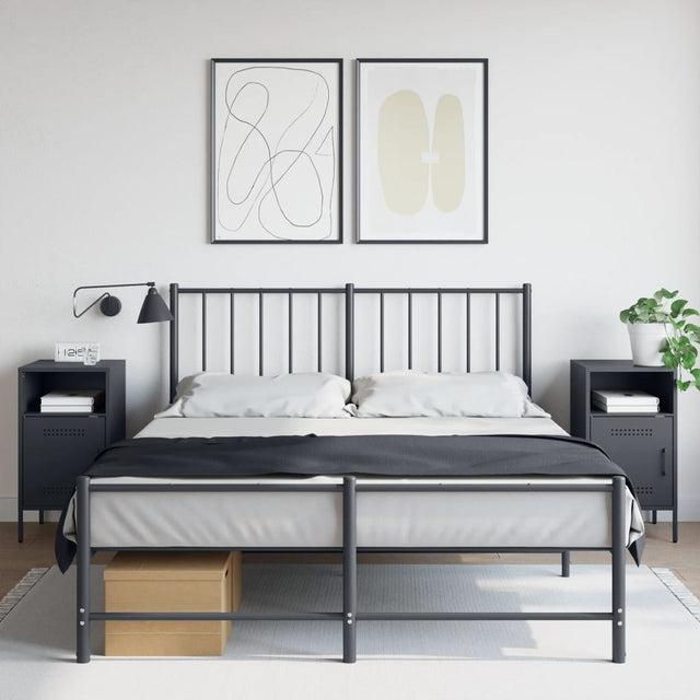 Vidaxl nachtkastjes 2 st 36x39x68 cm staal antracietkleurig