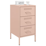 Vidaxl nachtkastjes 2 st 36x39x68 cm staal roze