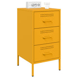 Vidaxl nachtkastjes 2 st 36x39x68 cm staal mosterdgeel