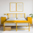 Vidaxl nachtkastjes 2 st 36x39x68 cm staal mosterdgeel