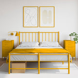Vidaxl nachtkastjes 2 st 36x39x68 cm staal mosterdgeel