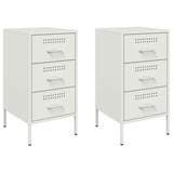 Vidaxl nachtkastjes 2 st 36x39x68 cm staal wit