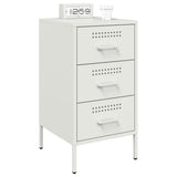 Vidaxl nachtkastjes 2 st 36x39x68 cm staal wit