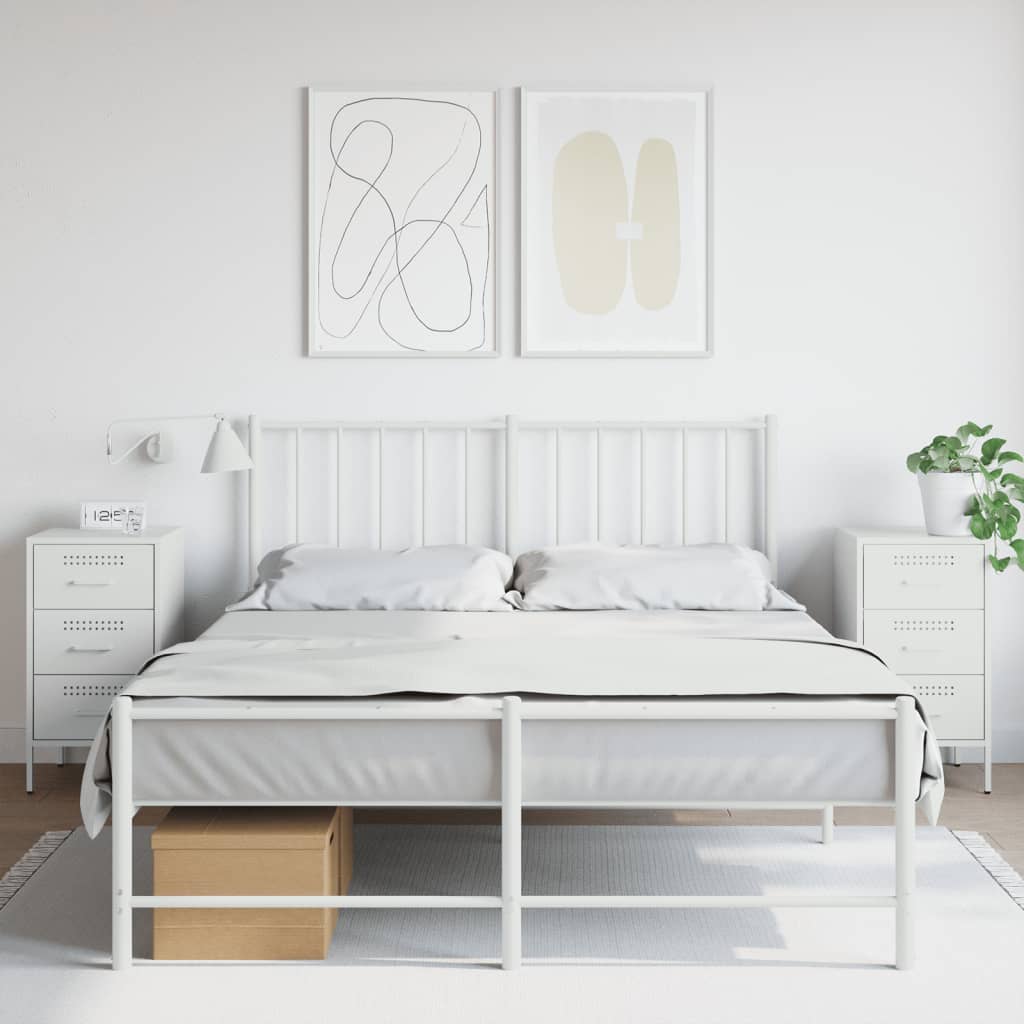 Vidaxl nachtkastjes 2 st 36x39x68 cm staal wit