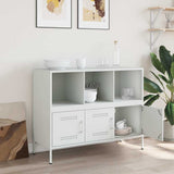 Vidaxl dressoir 100,5x39x79 cm staal wit
