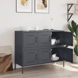 Vidaxl dressoir 100,5x39x79 cm staal antracietkleurig
