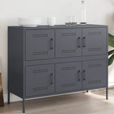 Vidaxl dressoir 100,5x39x79 cm staal antracietkleurig