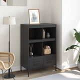 Vidaxl hoge kast 68x39x101,5 cm staal zwart
