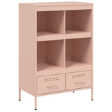 Vidaxl hoge kast 68x39x101,5 cm staal roze